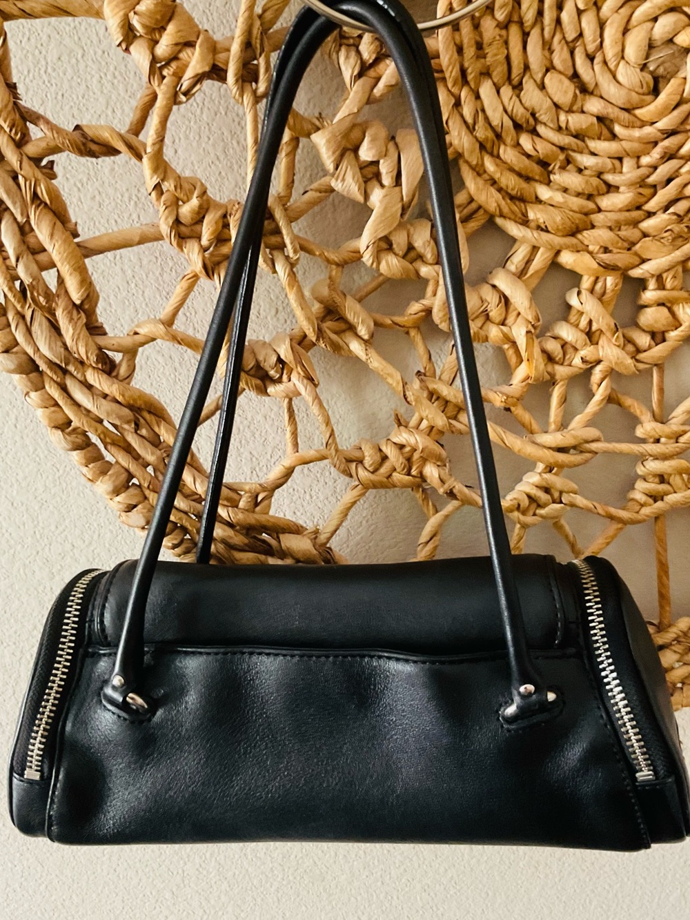 Cole Haan Black Shoulder Leather Bag with Silver Hardware. NWOT condition. OS - Picture 7 of 13
